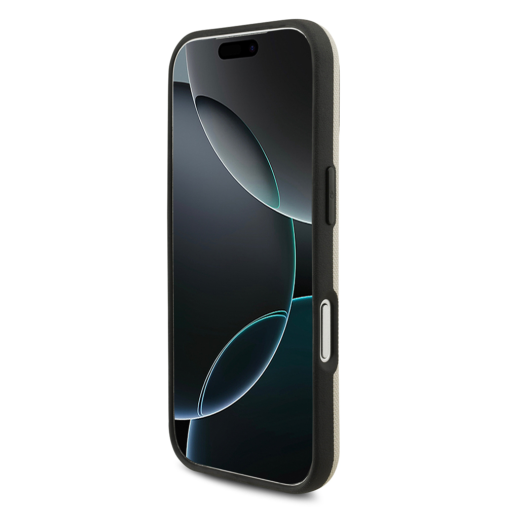 Apple iPhone 17 Pro Uyumlu Kılıf BMW Orjinal Lisanslı M-safe Şarj Özellikli Metal Logolu Delikli M Dizayn Deri Kapak - 22