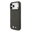 Apple iPhone 17 Pro Max Uyumlu Kılıf BMW Orjinal Lisanslı M-safe Şarj Özellikli Metal Logolu Delikli M Dizayn Deri Kapak - 1