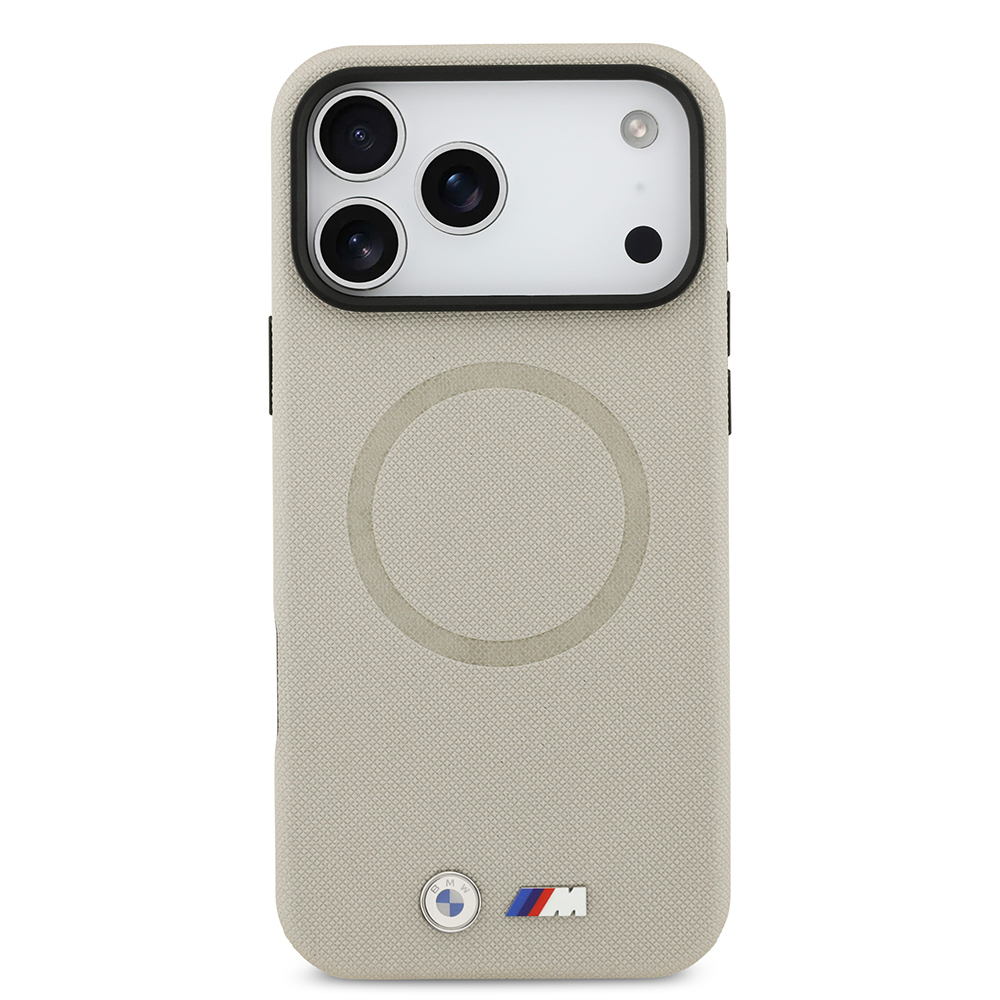 Apple iPhone 17 Pro Max Uyumlu Kılıf BMW Orjinal Lisanslı M-safe Şarj Özellikli Metal Logolu Delikli M Dizayn Deri Kapak - 14
