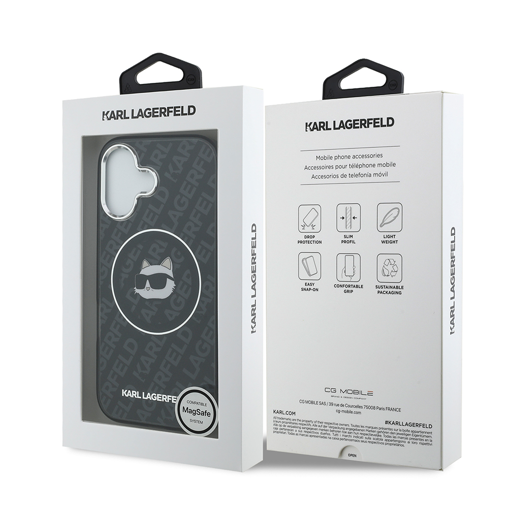 Apple iPhone 17 Uyumlu Kılıf Karl Lagerfeld Orjinal Lisanslı IML Baskılı Choupette Heads Kapak - 7