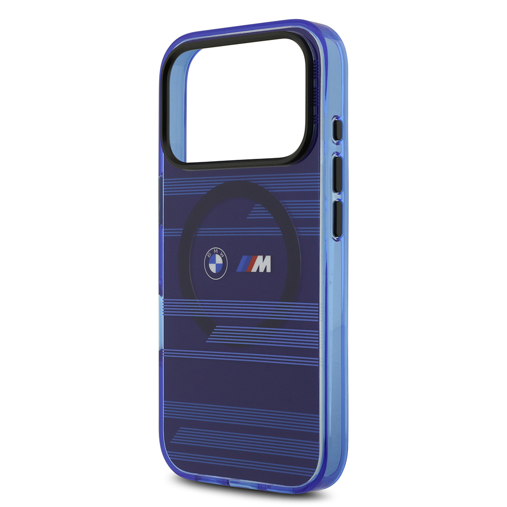 Apple iPhone 17 Pro Uyumlu Kılıf BMW Orjinal Lisanslı M-safe Şarj Özellikli Metal Kamera Butonlu Yatay Şeritli M Dizayn Kapak - 5