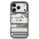 Apple iPhone 17 Pro Uyumlu Kılıf BMW Orjinal Lisanslı M-safe Şarj Özellikli Metal Kamera Butonlu Yatay Şeritli M Dizayn Kapak - 9