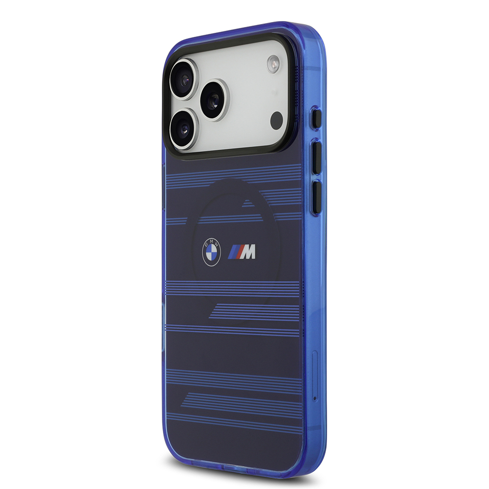 Apple iPhone 17 Pro Max Uyumlu Kılıf BMW Orjinal Lisanslı M-safe Şarj Özellikli Metal Kamera Butonlu Yatay Şeritli M Dizayn Kapak - 8