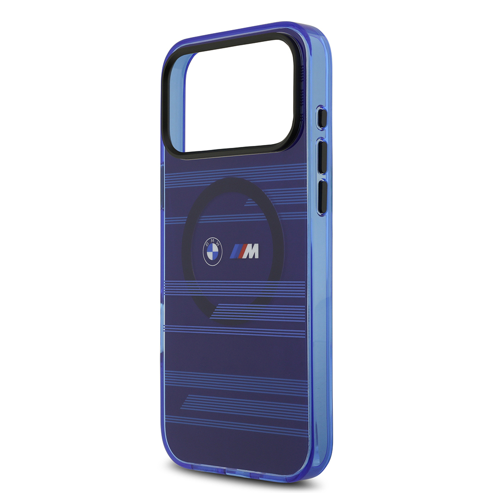 Apple iPhone 17 Pro Max Uyumlu Kılıf BMW Orjinal Lisanslı M-safe Şarj Özellikli Metal Kamera Butonlu Yatay Şeritli M Dizayn Kapak - 12