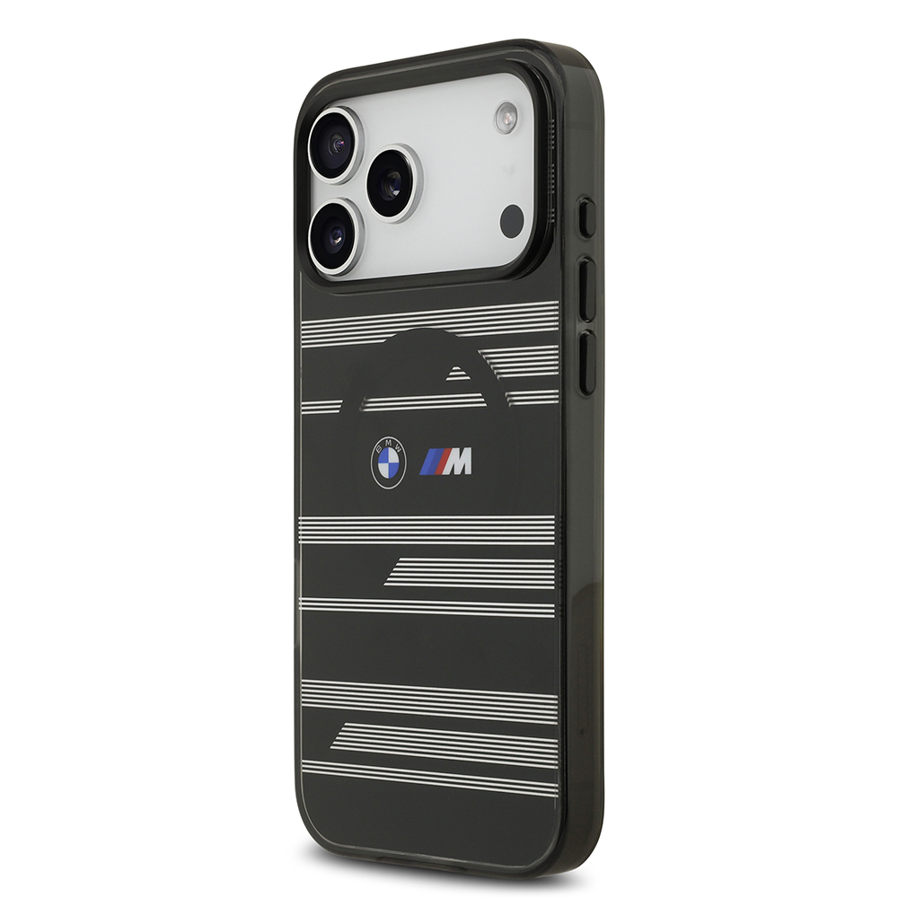 Apple iPhone 17 Pro Max Uyumlu Kılıf BMW Orjinal Lisanslı M-safe Şarj Özellikli Metal Kamera Butonlu Yatay Şeritli M Dizayn Kapak - 15