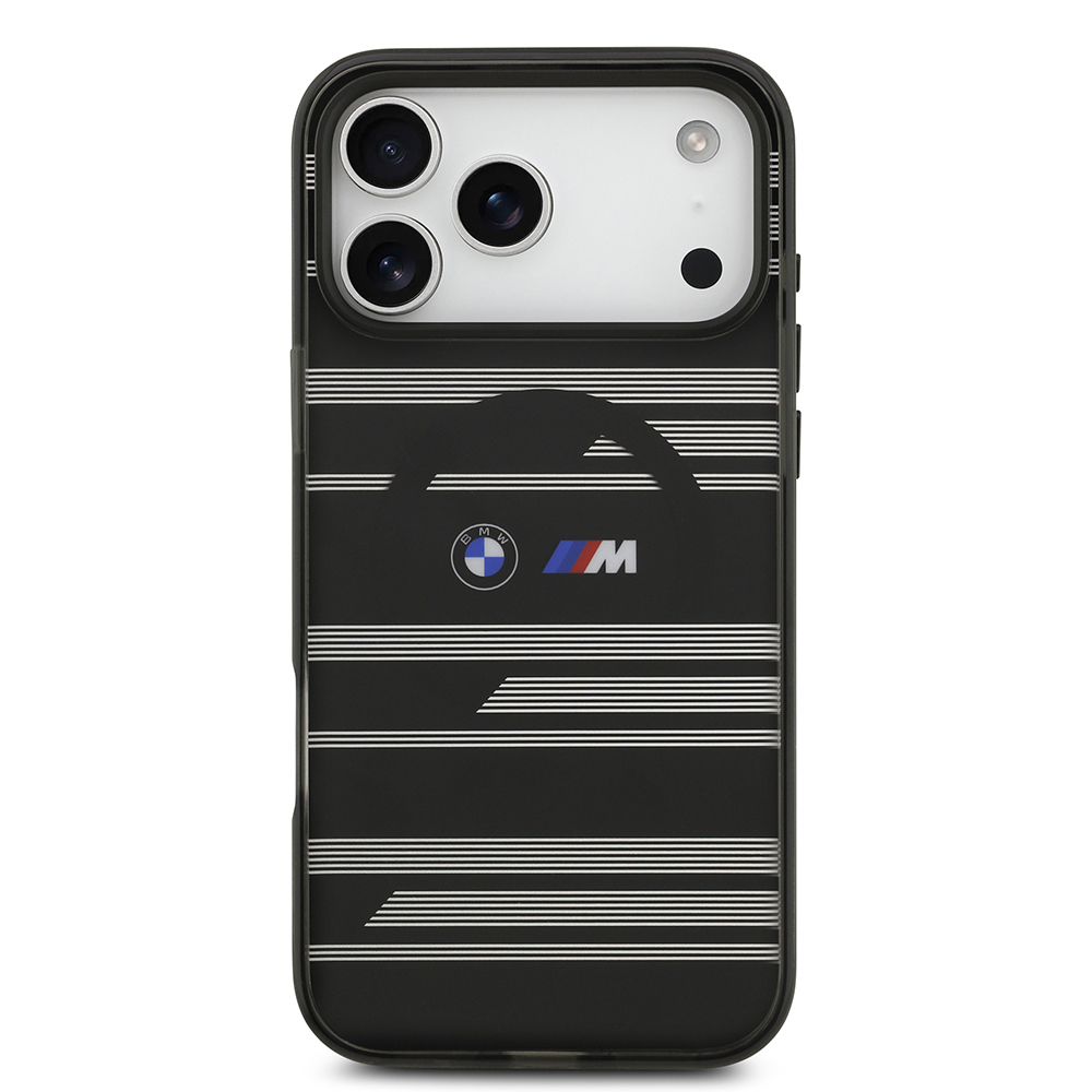 Apple iPhone 17 Pro Max Uyumlu Kılıf BMW Orjinal Lisanslı M-safe Şarj Özellikli Metal Kamera Butonlu Yatay Şeritli M Dizayn Kapak - 16