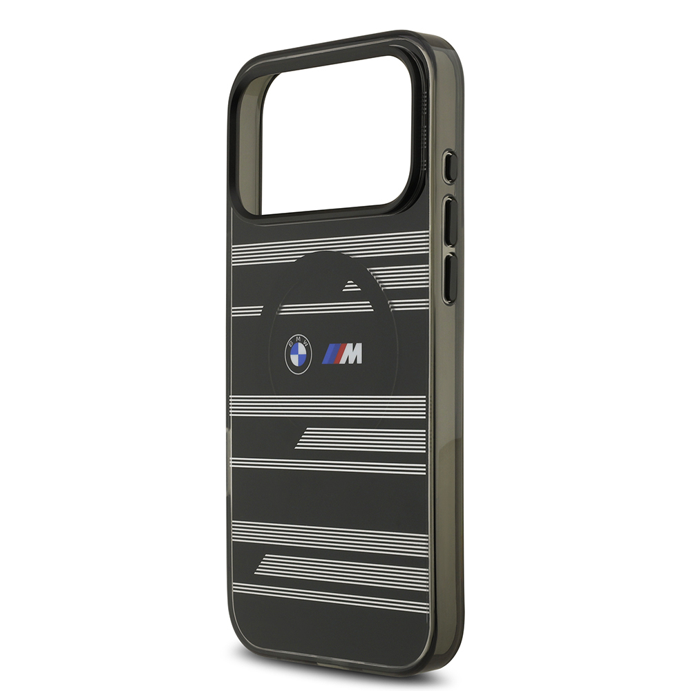 Apple iPhone 17 Pro Max Uyumlu Kılıf BMW Orjinal Lisanslı M-safe Şarj Özellikli Metal Kamera Butonlu Yatay Şeritli M Dizayn Kapak - 19