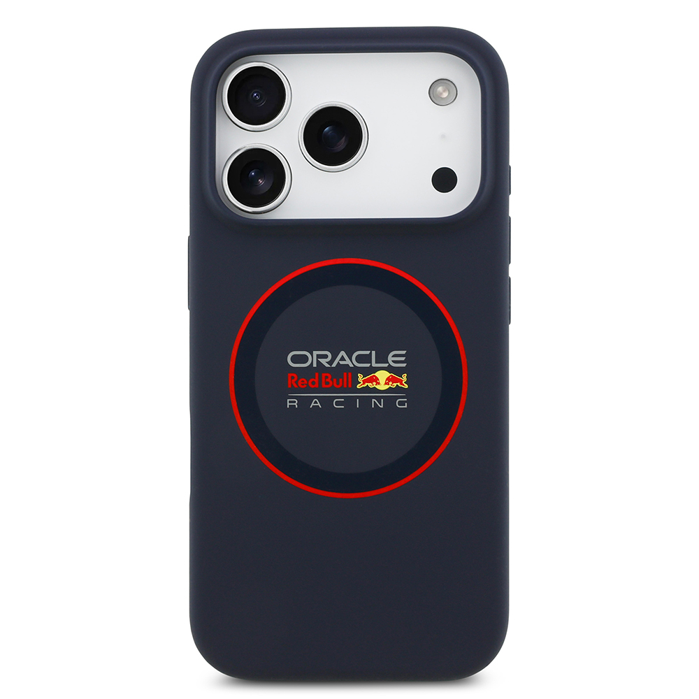Apple iPhone 17 Pro Uyumlu Kılıf Redbull Orjinal Lisanslı M-safe Şarj Özellikli Kırmızı Halka ve Logo Silikon Kapak - 2