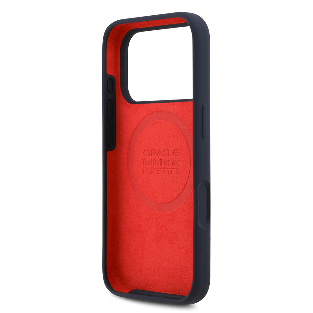 Apple iPhone 17 Pro Uyumlu Kılıf Redbull Orjinal Lisanslı M-safe Şarj Özellikli Kırmızı Halka ve Logo Silikon Kapak - 6