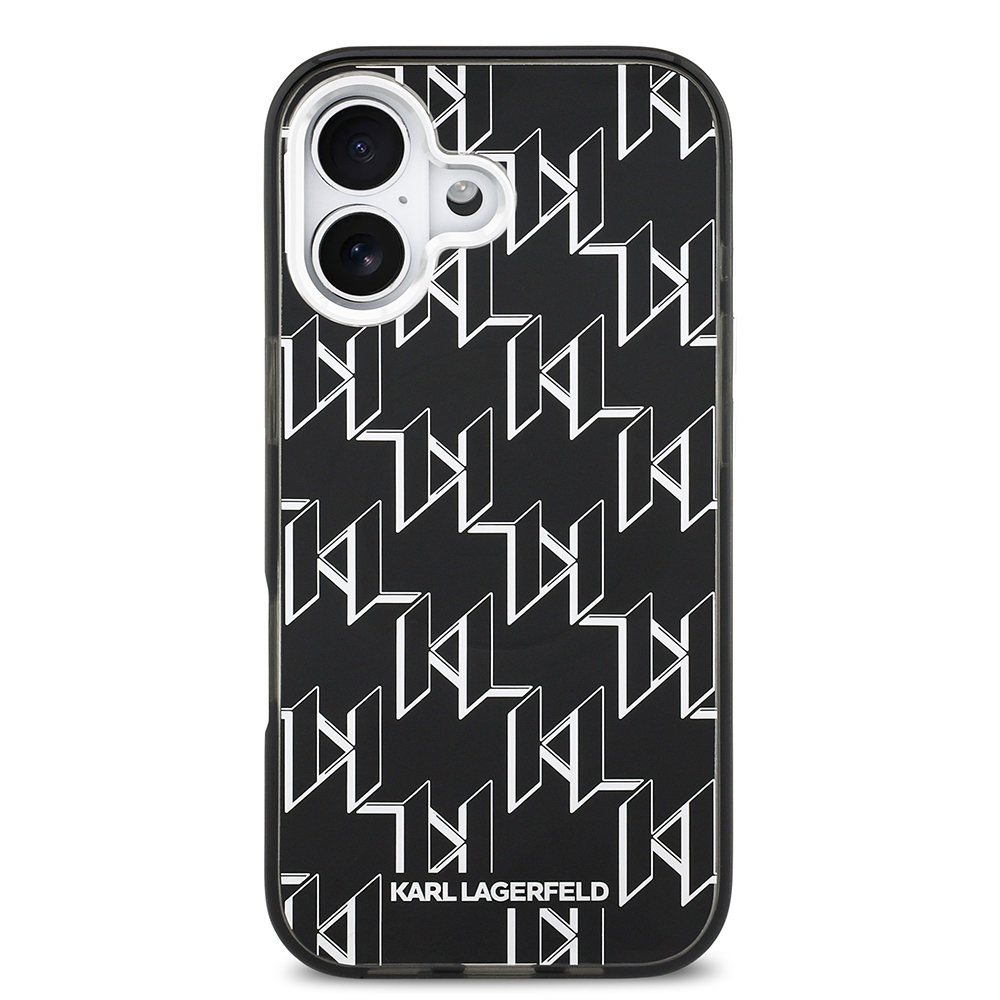 Apple iPhone 17 Uyumlu Kılıf Orjinal Lisanslı M-safe Şarj Özellikli Karl Lagerfeld IML Baskılı Monogram Dizayn Kapak - 2