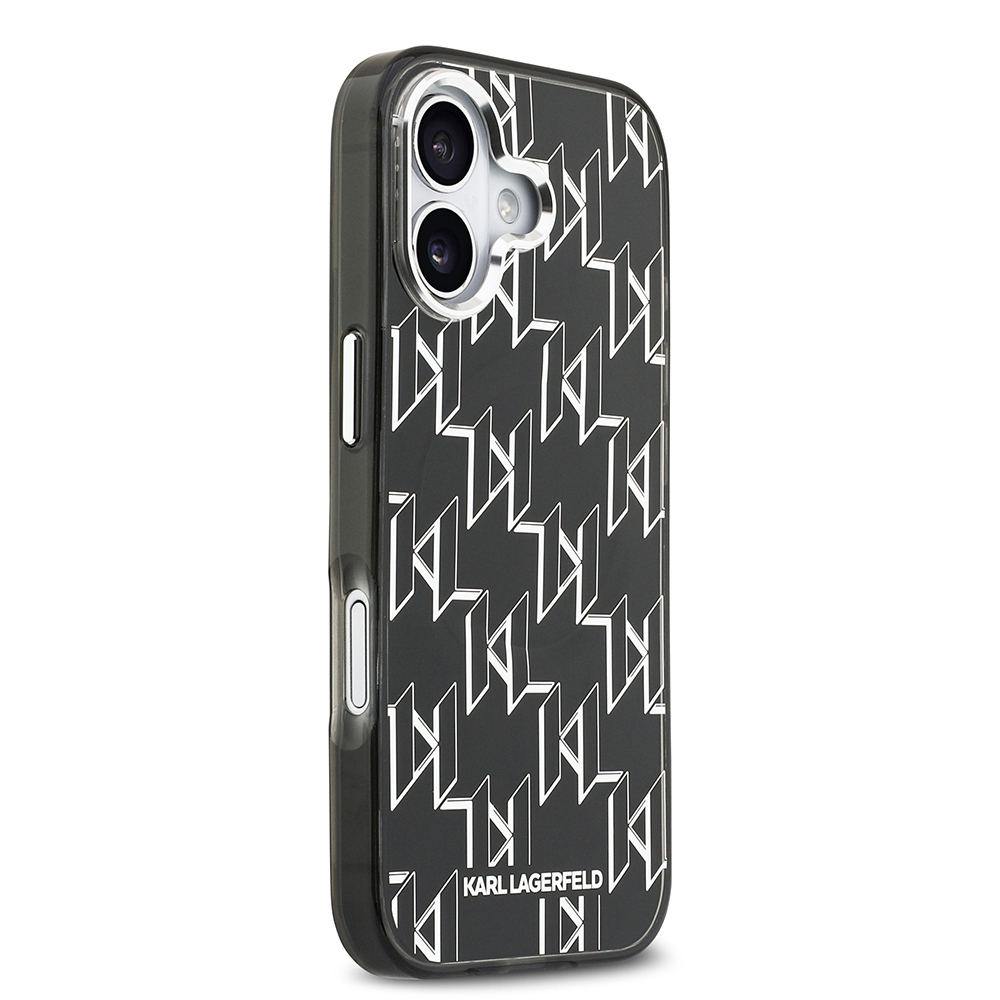 Apple iPhone 17 Uyumlu Kılıf Orjinal Lisanslı M-safe Şarj Özellikli Karl Lagerfeld IML Baskılı Monogram Dizayn Kapak - 3