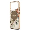 Apple iPhone 17 Pro Uyumlu Kılıf Guess Orjinal Lisanslı M-safe Şarj Özellikli Flower Tonal Circle Kapak - 12
