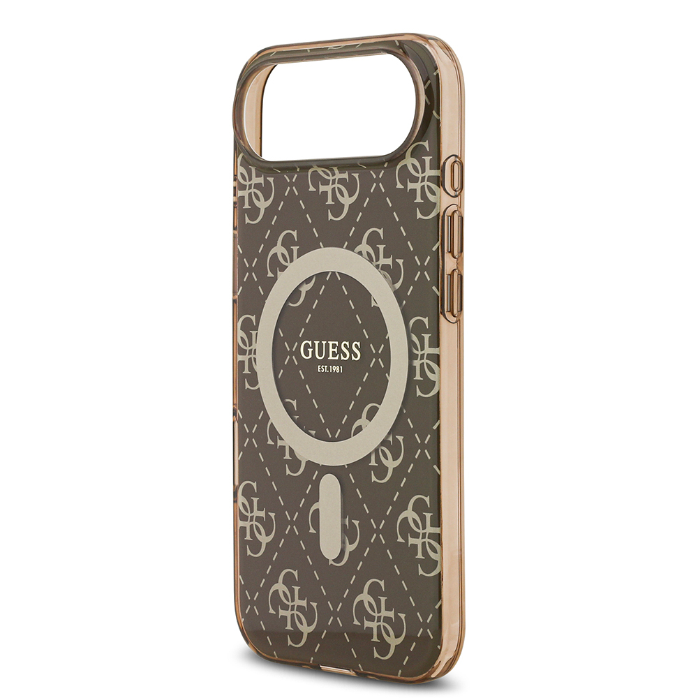 Apple iPhone 17 Air Uyumlu Kılıf Guess Orjinal Lisanslı M-safe Şarj Özellikli IML Baskılı Klasik Logolu 4G Desenli Kapak - 5