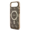 Apple iPhone 17 Air Uyumlu Kılıf Guess Orjinal Lisanslı M-safe Şarj Özellikli IML Baskılı Klasik Logolu 4G Desenli Kapak - 5