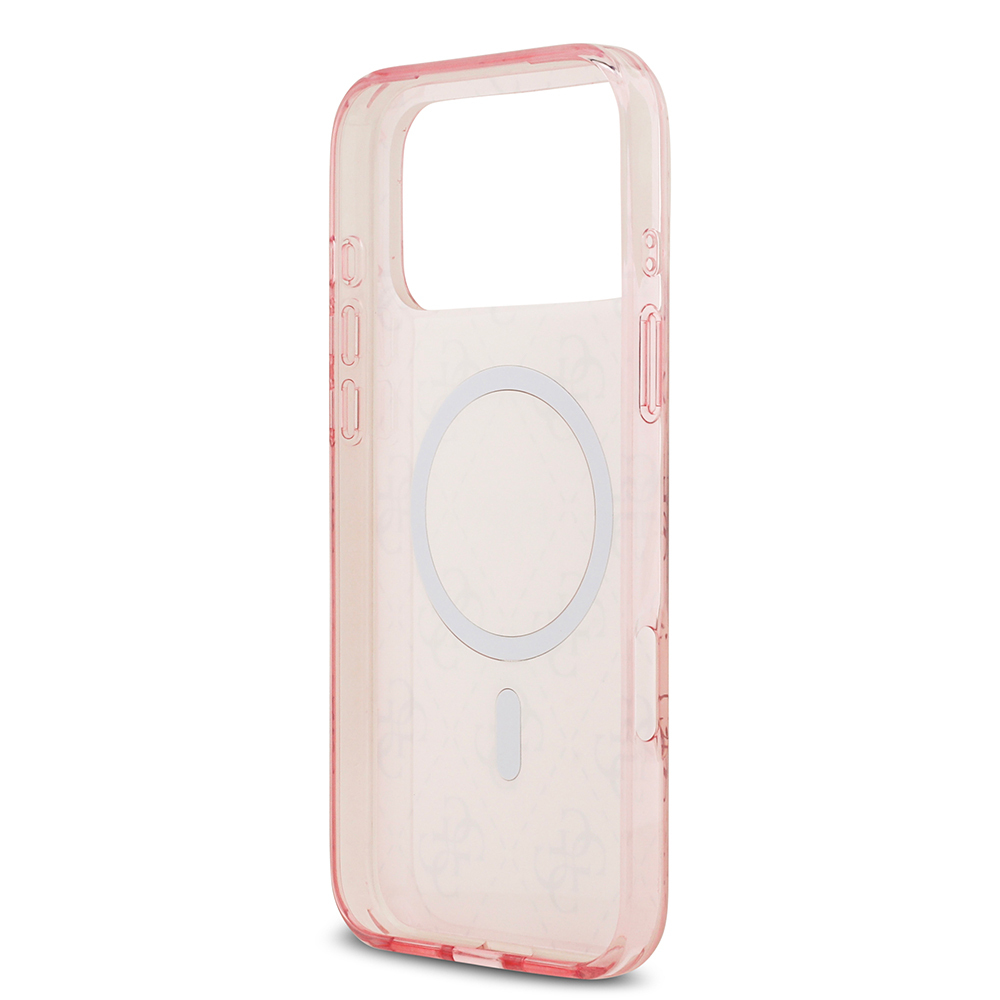 Apple iPhone 17 Pro Max Uyumlu Kılıf Guess Orjinal Lisanslı M-safe Şarj Özellikli IML Baskılı Klasik Logolu 4G Desenli Kapak - 12