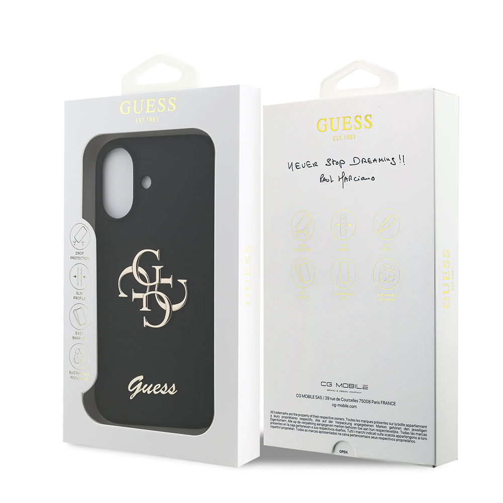 Apple iPhone 17 Uyumlu Kılıf Guess Orjinal Lisanslı Grained Yazı Logolu Kapak - 7