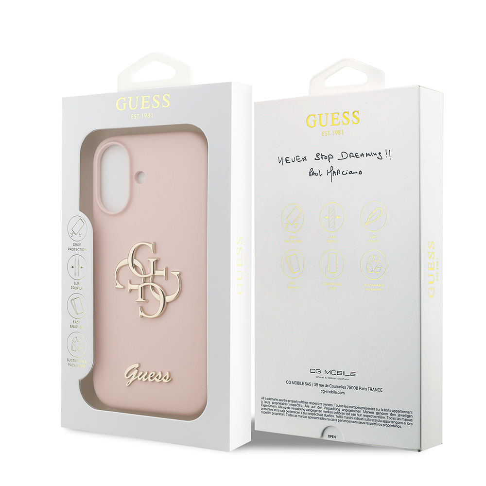 Apple iPhone 17 Uyumlu Kılıf Guess Orjinal Lisanslı Grained Yazı Logolu Kapak - 14