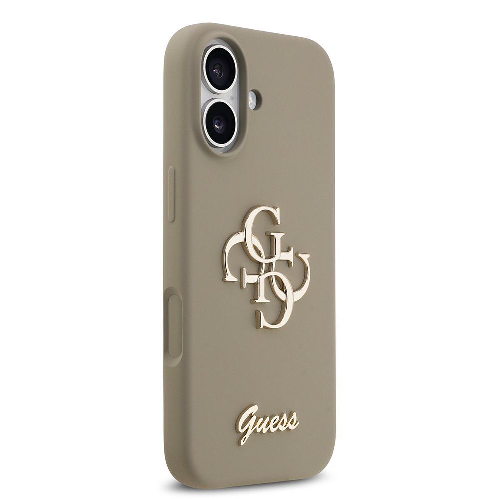 Apple iPhone 17 Uyumlu Kılıf Guess Orjinal Lisanslı Grained Yazı Logolu Kapak - 17