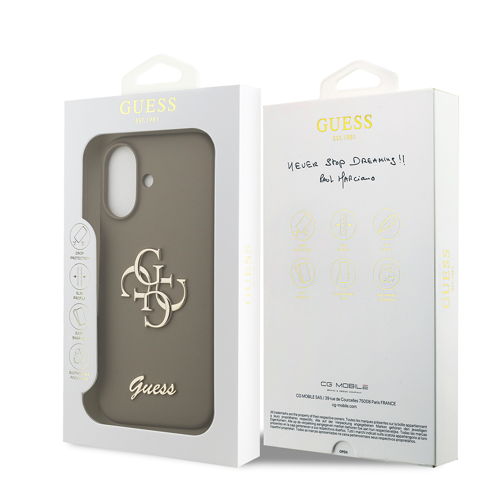 Apple iPhone 17 Uyumlu Kılıf Guess Orjinal Lisanslı Grained Yazı Logolu Kapak - 21