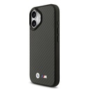 Apple iPhone 17 Uyumlu Kılıf BMW Orjinal Lisanslı M-safe Şarj Özellikli Karbon Fiber Metal Logolu Kevlar Kapak - 1
