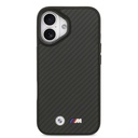 Apple iPhone 17 Uyumlu Kılıf BMW Orjinal Lisanslı M-safe Şarj Özellikli Karbon Fiber Metal Logolu Kevlar Kapak - 2