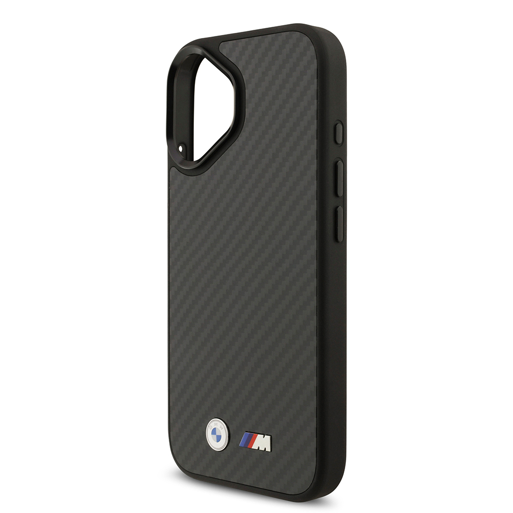 Apple iPhone 17 Uyumlu Kılıf BMW Orjinal Lisanslı M-safe Şarj Özellikli Karbon Fiber Metal Logolu Kevlar Kapak - 5