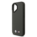 Apple iPhone 17 Uyumlu Kılıf BMW Orjinal Lisanslı M-safe Şarj Özellikli Karbon Fiber Metal Logolu Kevlar Kapak - 5