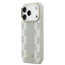 Apple iPhone 17 Pro Uyumlu Kılıf DKNY Orjinal Lisanslı M-safe Şarj Özellikli 3D Yazılı Checkered Pattern Kapak - 1