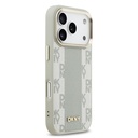 Apple iPhone 17 Pro Uyumlu Kılıf DKNY Orjinal Lisanslı M-safe Şarj Özellikli 3D Yazılı Checkered Pattern Kapak - 3