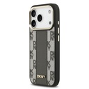 Apple iPhone 17 Pro Uyumlu Kılıf DKNY Orjinal Lisanslı M-safe Şarj Özellikli 3D Yazılı Checkered Pattern Kapak - 7