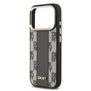 Apple iPhone 17 Pro Uyumlu Kılıf DKNY Orjinal Lisanslı M-safe Şarj Özellikli 3D Yazılı Checkered Pattern Kapak - 11
