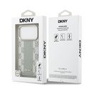 Apple iPhone 17 Pro Uyumlu Kılıf DKNY Orjinal Lisanslı M-safe Şarj Özellikli 3D Yazılı Checkered Pattern Kapak - 13