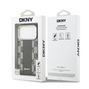 Apple iPhone 17 Pro Uyumlu Kılıf DKNY Orjinal Lisanslı M-safe Şarj Özellikli 3D Yazılı Checkered Pattern Kapak - 14