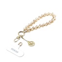 Guess Orjinal Lisanslı 4G Metal Logolu Kristal Taşlı Telefon Bilek Askı Zinciri - 8