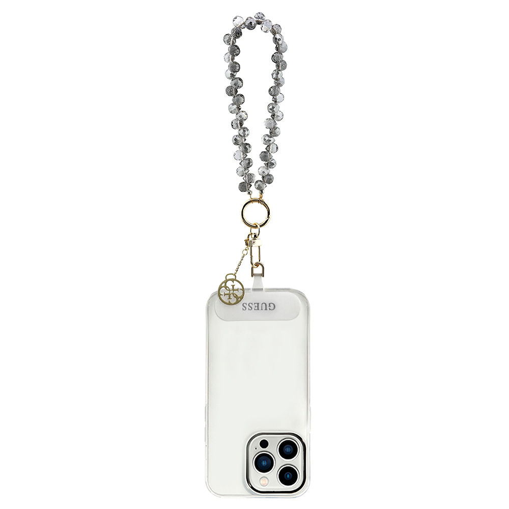 Guess Orjinal Lisanslı 4G Metal Logolu Kristal Taşlı Telefon Bilek Askı Zinciri - 10