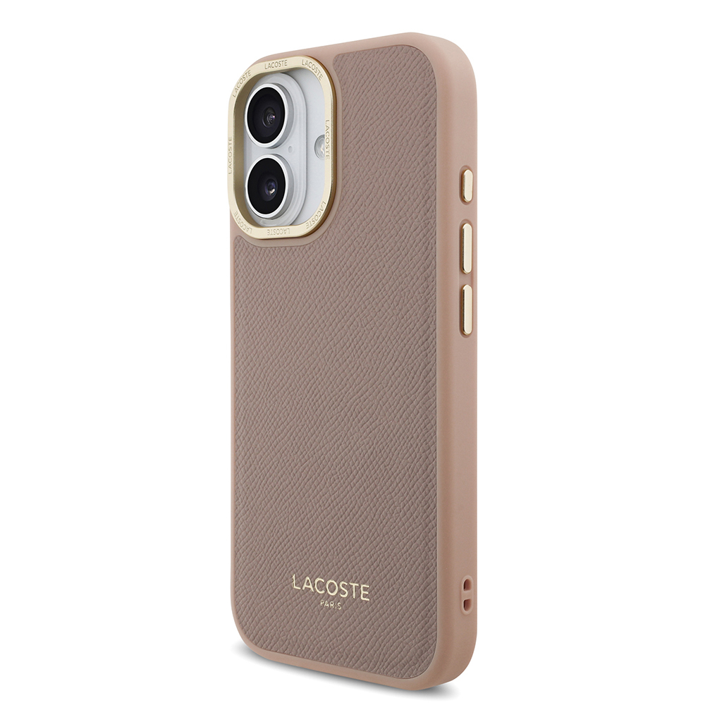 Apple iPhone 17 Uyumlu Kılıf Lacoste Orjinal Lisanslı M-safe Şarj Özellikli Champs Elysees PU Deri Tasarımlı Kapak - 1