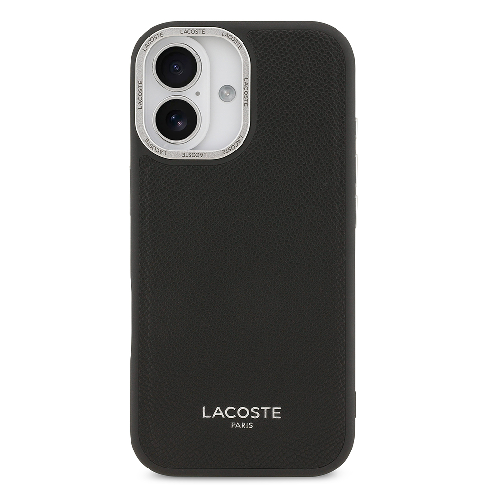 Apple iPhone 17 Uyumlu Kılıf Lacoste Orjinal Lisanslı M-safe Şarj Özellikli Champs Elysees PU Deri Tasarımlı Kapak - 5