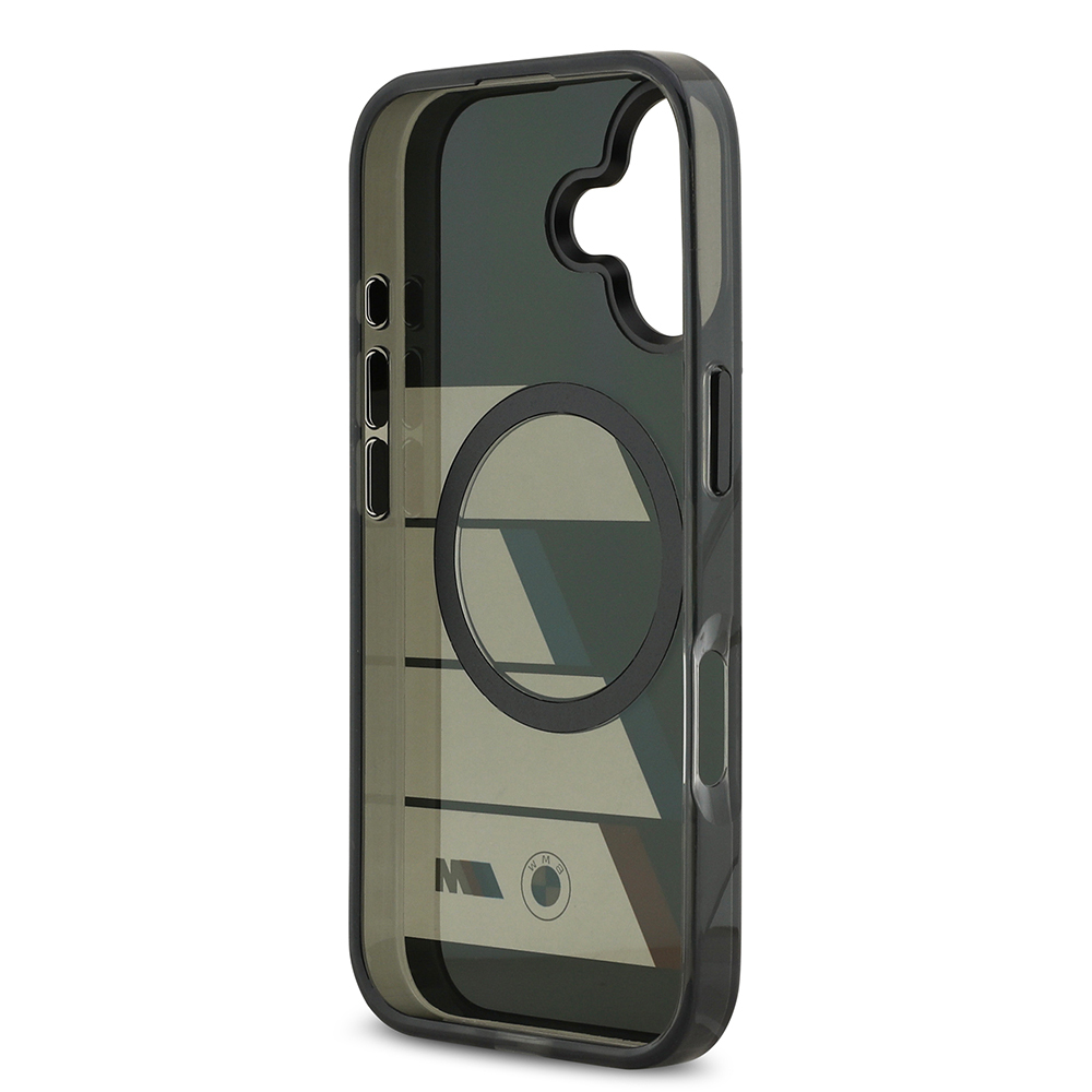 Apple iPhone 17 Uyumlu Kılıf BMW Orjinal Lisanslı M-safe Şarj Özellikli IML Baskılı Üç Renkli M Dizayn Kapak - 6
