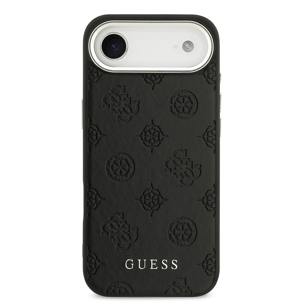 Apple iPhone 17 Air Uyumlu Kılıf Guess Orjinal Lisanslı M-safe Şarj Özellikli Sıcak Baskılı Klasik Yazı Logolu PU Deri Peony Kapak - 2