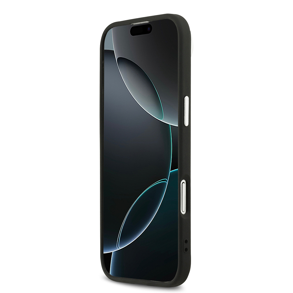Apple iPhone 17 Air Uyumlu Kılıf Guess Orjinal Lisanslı M-safe Şarj Özellikli Sıcak Baskılı Klasik Yazı Logolu PU Deri Peony Kapak - 4