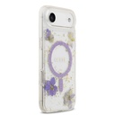 Apple iPhone 17 Air Uyumlu Kılıf Guess Orjinal Lisanslı M-safe Şarj Özellikli Transparan Resin Flowers Kapak - 3
