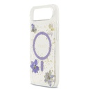 Apple iPhone 17 Air Uyumlu Kılıf Guess Orjinal Lisanslı M-safe Şarj Özellikli Transparan Resin Flowers Kapak - 5