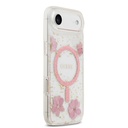 Apple iPhone 17 Air Uyumlu Kılıf Guess Orjinal Lisanslı M-safe Şarj Özellikli Transparan Resin Flowers Kapak - 9