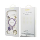 Apple iPhone 17 Air Uyumlu Kılıf Guess Orjinal Lisanslı M-safe Şarj Özellikli Transparan Resin Flowers Kapak - 13