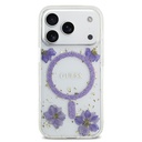 Apple iPhone 17 Pro Uyumlu Kılıf Guess Orjinal Lisanslı M-safe Şarj Özellikli Transparan Resin Flowers Kapak - 8