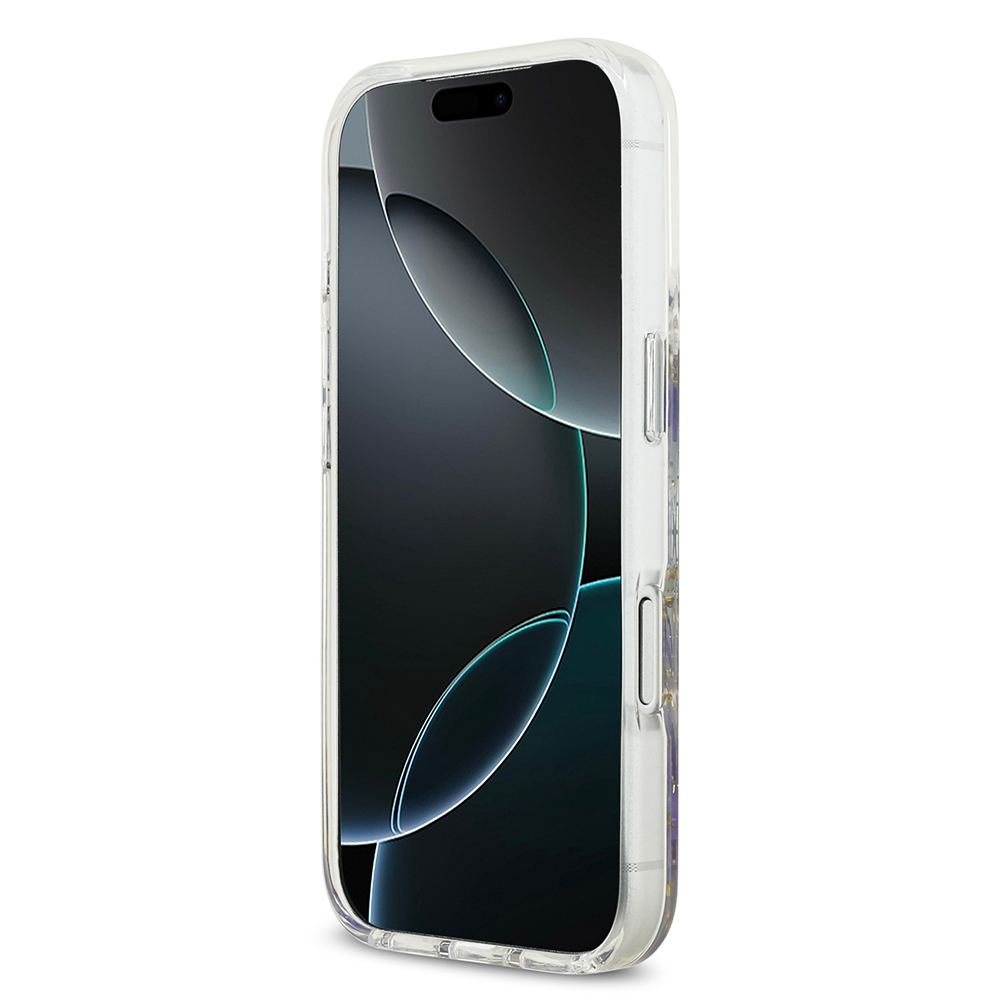 Apple iPhone 17 Pro Uyumlu Kılıf Guess Orjinal Lisanslı M-safe Şarj Özellikli Transparan Resin Flowers Kapak - 10