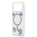 Apple iPhone 17 Pro Uyumlu Kılıf Guess Orjinal Lisanslı M-safe Şarj Özellikli Transparan Resin Flowers Kapak - 11