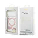 Apple iPhone 17 Pro Uyumlu Kılıf Guess Orjinal Lisanslı M-safe Şarj Özellikli Transparan Resin Flowers Kapak - 13