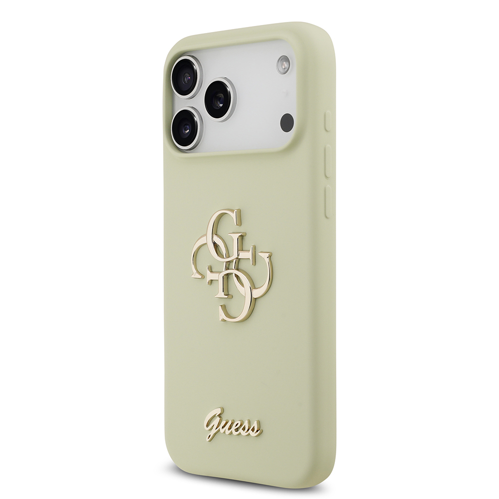 Apple iPhone 17 Pro Max Uyumlu Kılıf Guess Orjinal Lisanslı Grained Yazı Logolu Kapak - 1