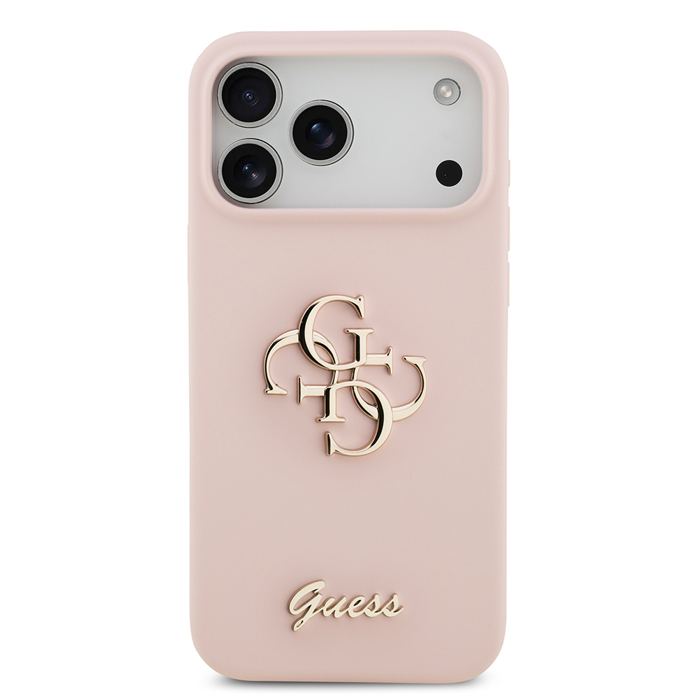 Apple iPhone 17 Pro Max Uyumlu Kılıf Guess Orjinal Lisanslı Grained Yazı Logolu Kapak - 8